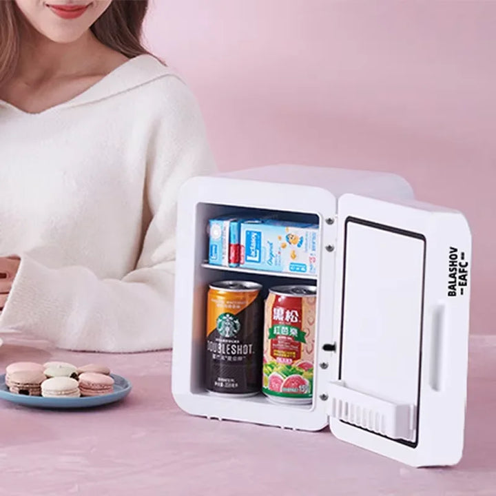 BALASHOV 4L Mini Refrigerator With LED Light Mirror