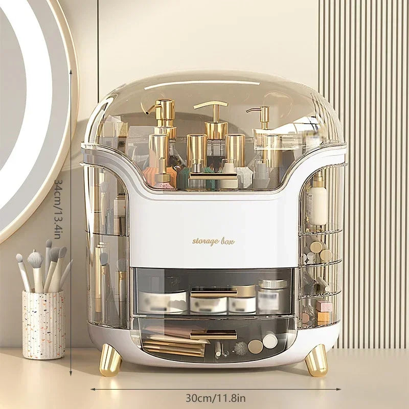 Transparent Desktop Makeup Organizer