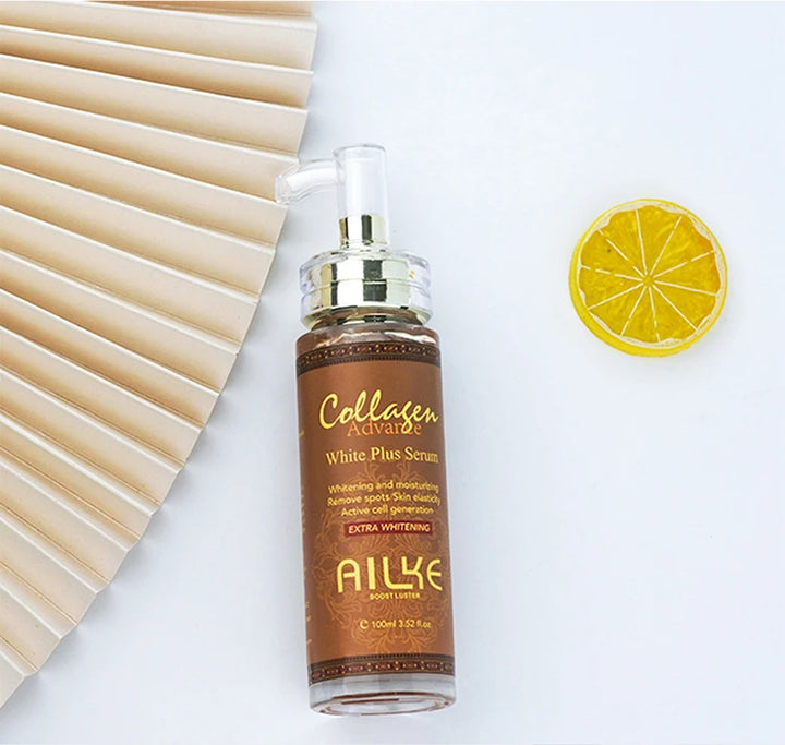 AILKE Skin Whitening Face Serum, Reduce Spots, Moisturizing, Even Skin Tone, With Organic Collagen, Skin Lightening Body Serum