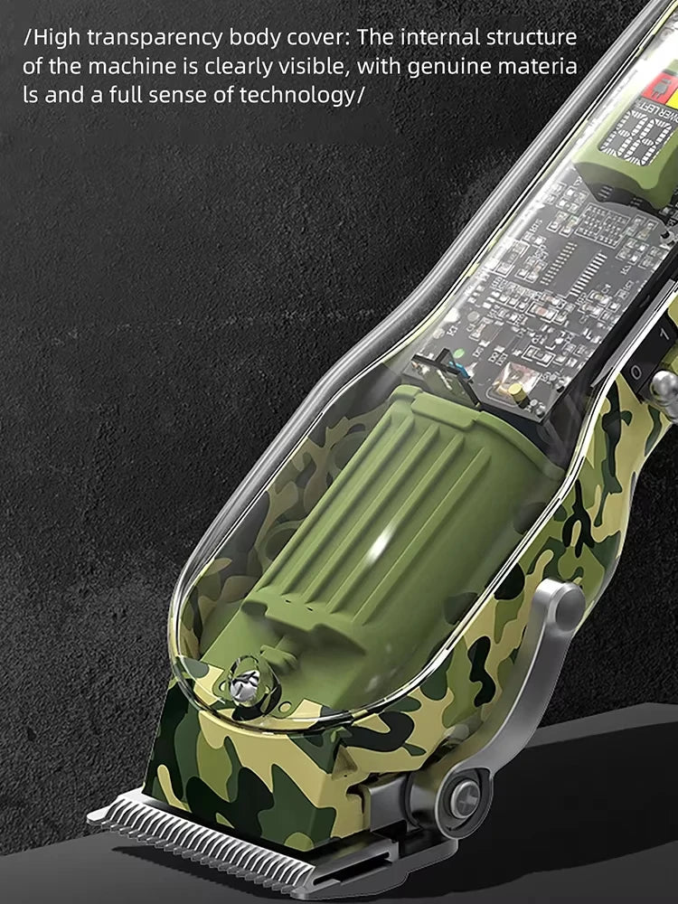 Kemei Transparent Body Electric Hair Clippers Kit KM-1926 KM-1928 Rechargeable Trimmer KM-TX7 Waterproof Men's Shaver Barber