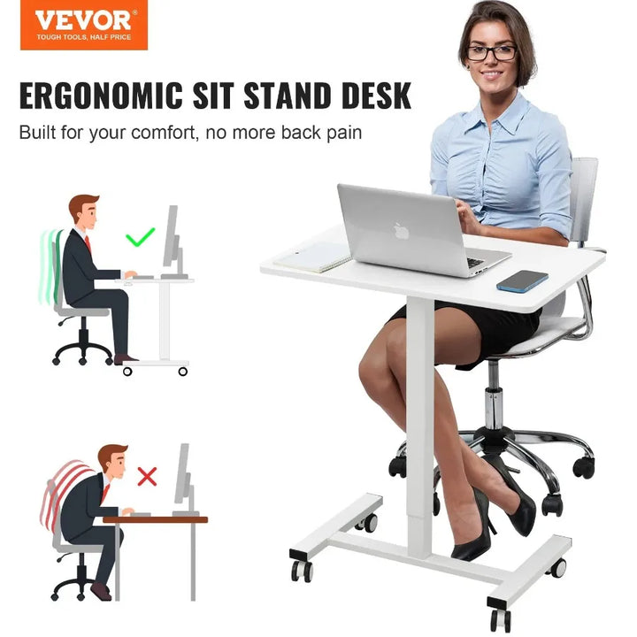 Mobile Standing Desk Adjustable Height