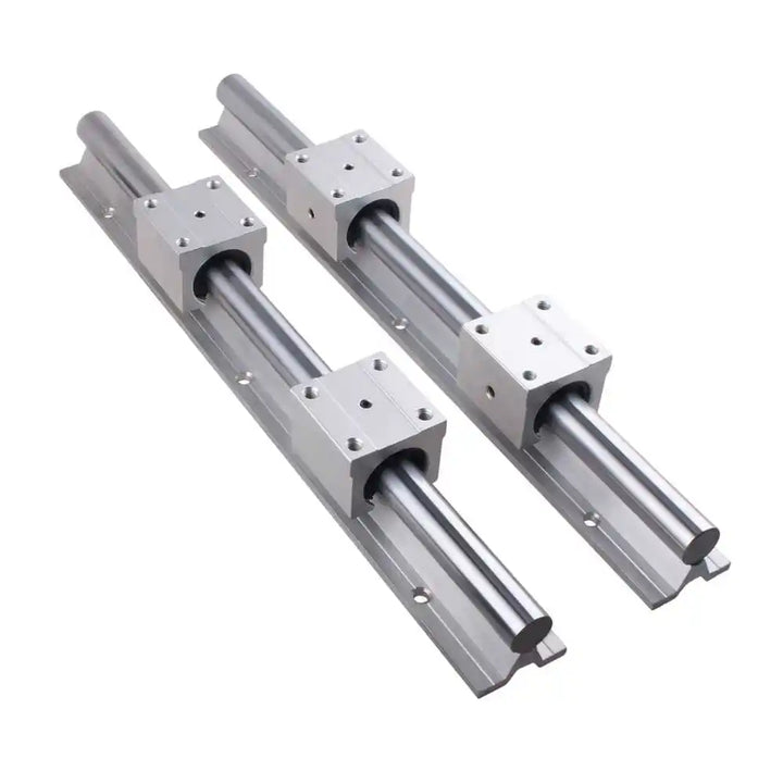 2Set SBR20 SBR 12 SBR25 SBR16 300 400 500 600 800 1000 1200mm Fully Supported Linear Rail Shaft Rod with 4 SBR16UU Block Bearing