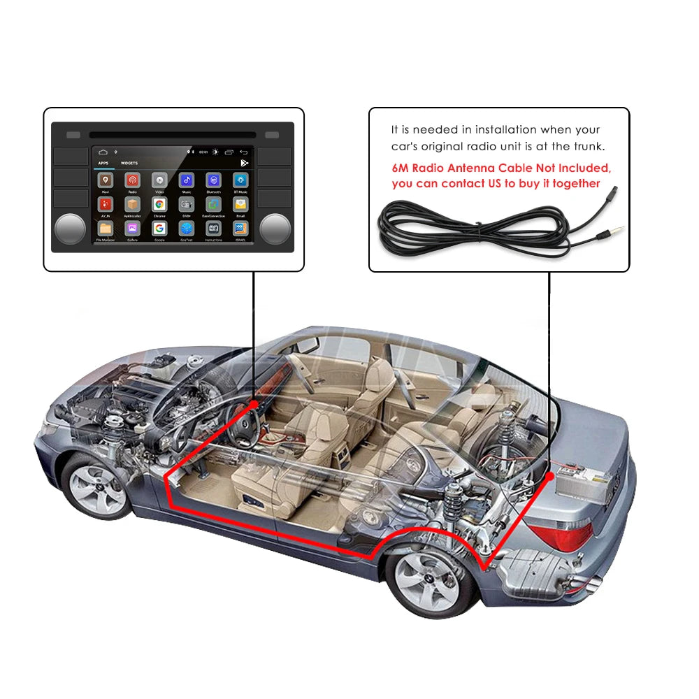 Hizpo 7" AI Voice Autoradio For BMW E46 M3 318/320/325/330/335 Android Auto Radio Carplay 4G DSP Car Multimedia GPS 2din Stereo