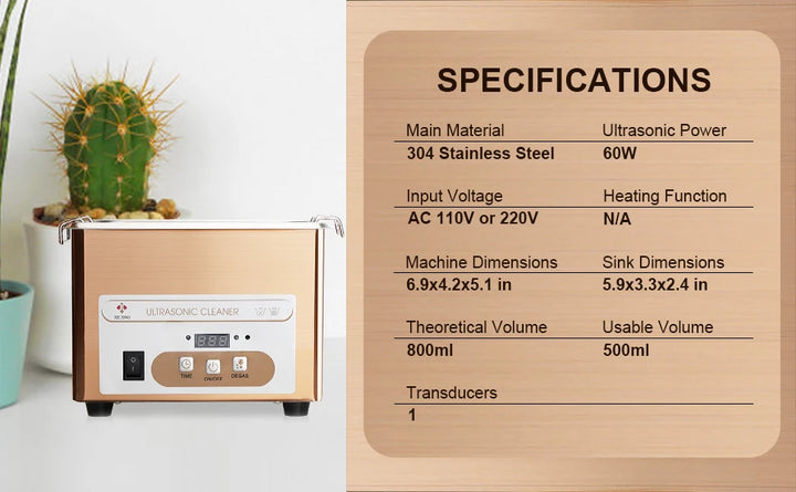 800ml Ultrasonic Cleaner 40kHz Ultra Sonic Cleaner with Timer Ultrasonic Jewelry Cleaner Ultrasonic Cleaning Machine