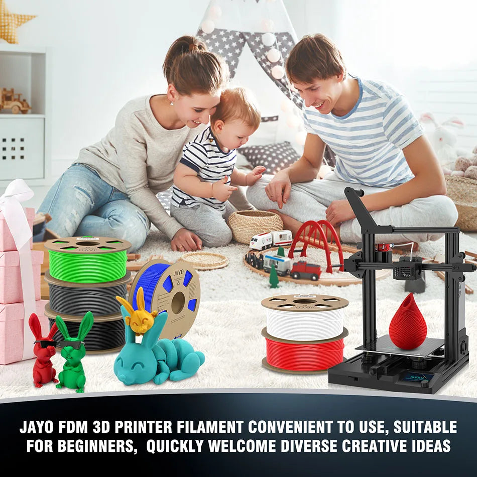 JAYO PLA 3D Filament 1.75MM 10Rolls/set PLA+/Silk PLA/PLA Matte /PETG 3D Printer Filament For FDM Black 3D PrintIng Materials