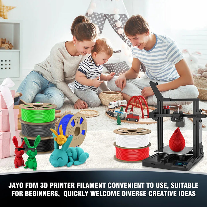 JAYO PLA 3D Filament 1.75MM 10Rolls/set PLA+/Silk PLA/PLA Matte /PETG 3D Printer Filament For FDM Black 3D PrintIng Materials