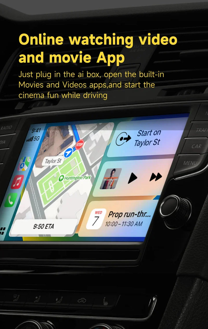 CarPlay Ai Box 8+128G Android 13 Wireless Carplay Android Auto QCM6125 8-Core CPU 4G LTE for VW Audi Kia Fiat