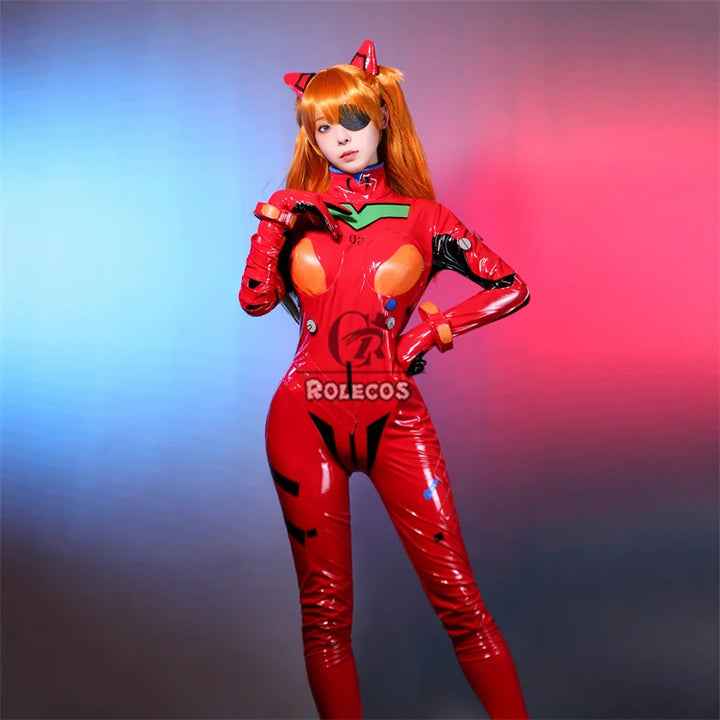 ROLECOS EVA Asuka Langley Soryu Cosplay Costume Asuka Langley Soryu EVAc