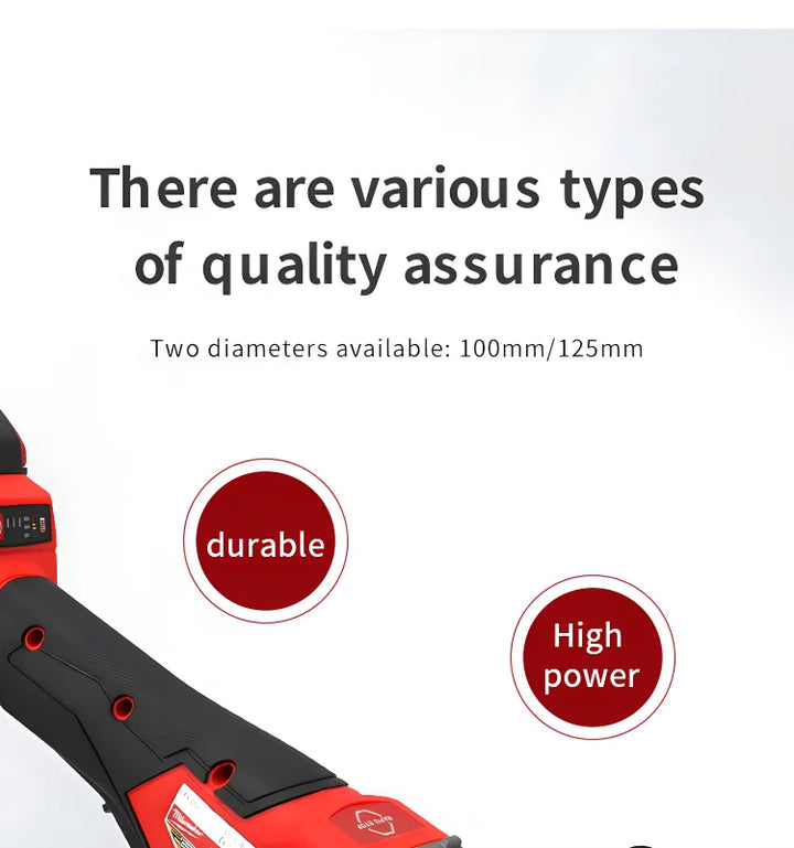 Milwaukee 100/125mm Brushless Angle Grinder Polishing Cutting Machine 18V Battery High Power Electric Cordless Power Tools