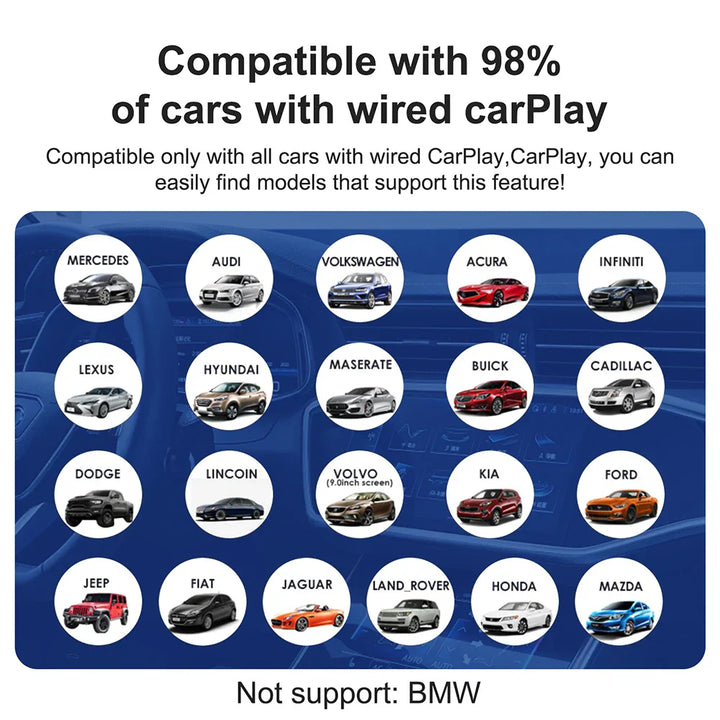 Android 13 Carplay AI Box Wireless Carplay Android Auto WiFi Support Netflix Youtube For Nissan VW Toyota Mazda Hyundai Ford MG