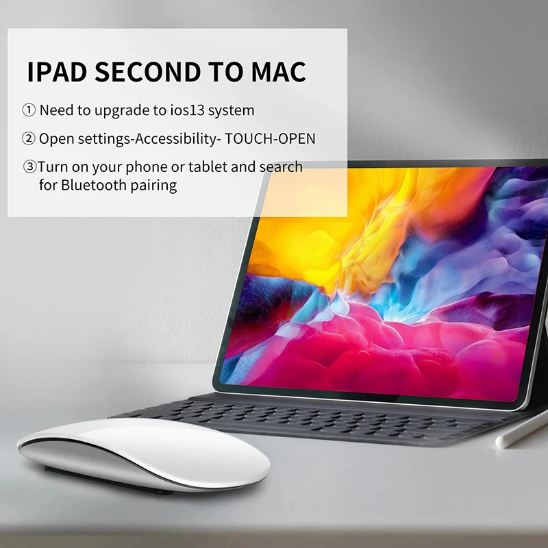Wireless Bluetooth Silent Magic Computer Mouse Dual-Mode Rechargeable Touch Slim Ergonomic PC Mice For Apple Macbook Microsoft
