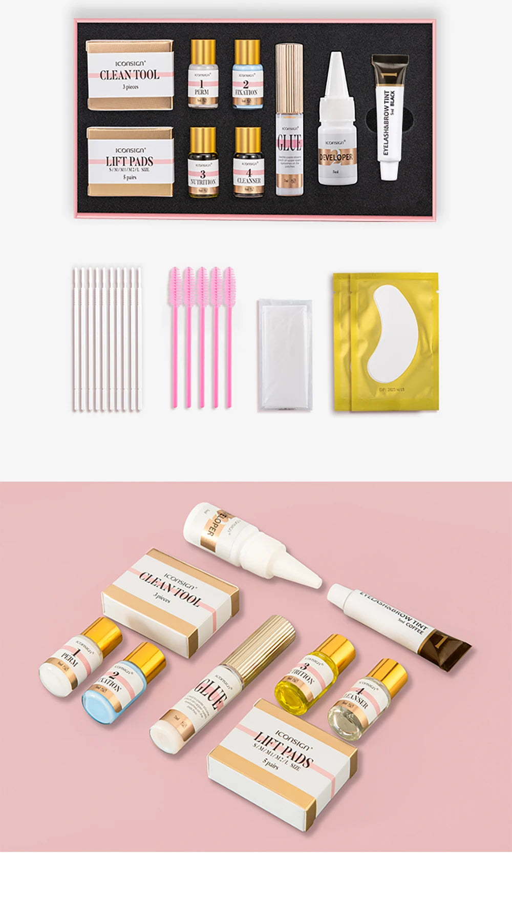 Dropshipping ICONSIGN Lash Lift Kit And Brow Dye Tint Kit Lifting Eyelashes Brow Lift Brow Dye Tint Lash Lifting Kit Eye Makeup