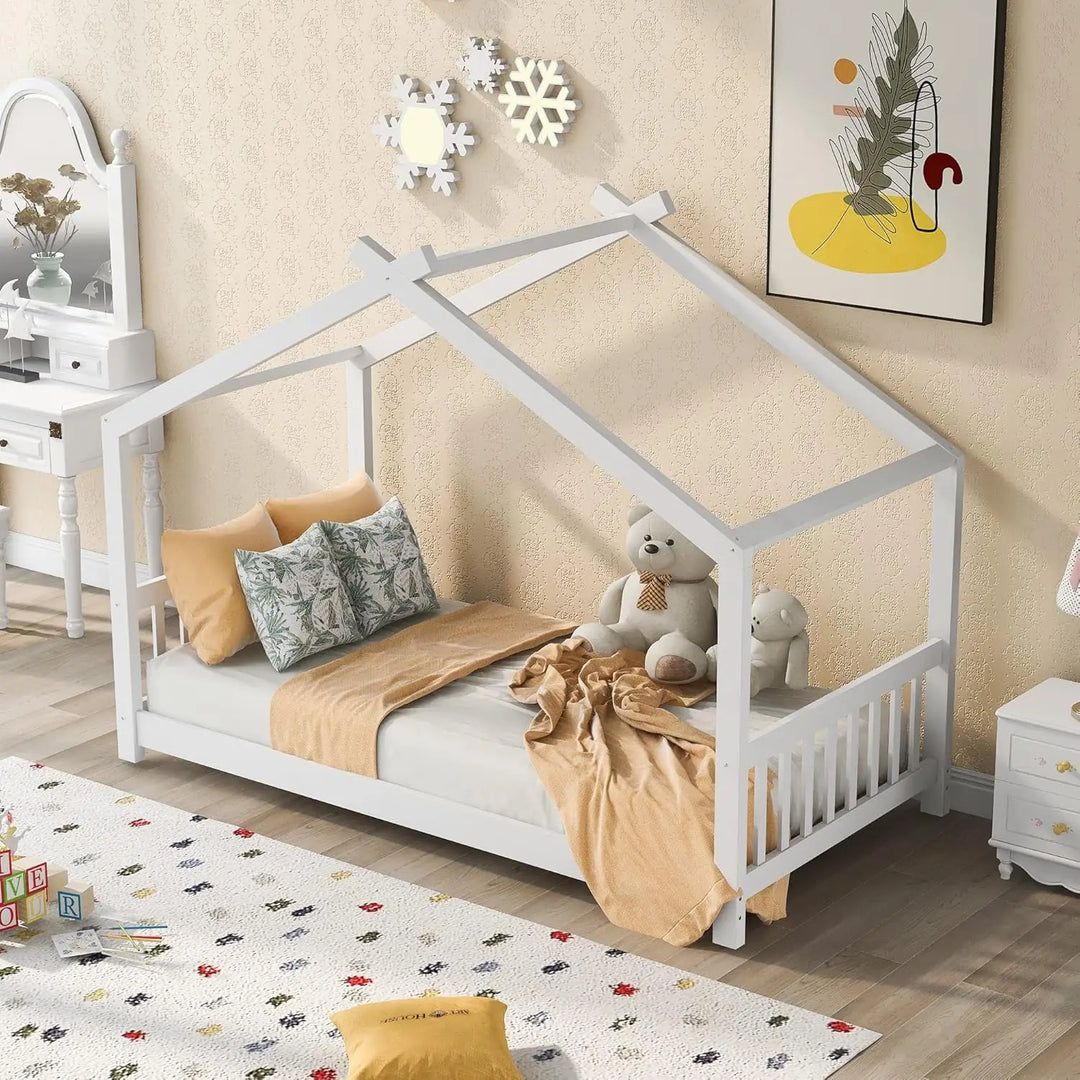 Twin Montessori Floor House Bed