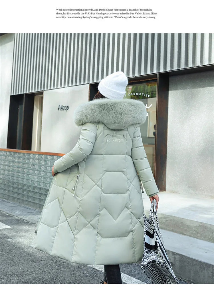 2024 New Autumn Winter Coat Women Thicken Warm Oversized Hoodies Casual Loose Korean Autumn Winter Fashion  Cotton Parkas Coat