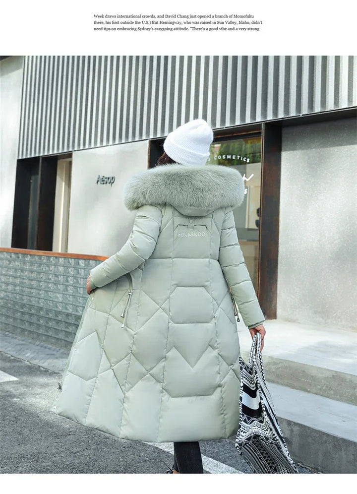 2024 New Autumn Winter Coat Women Thicken Warm Oversized Hoodies Casual Loose Korean Autumn Winter Fashion  Cotton Parkas Coat