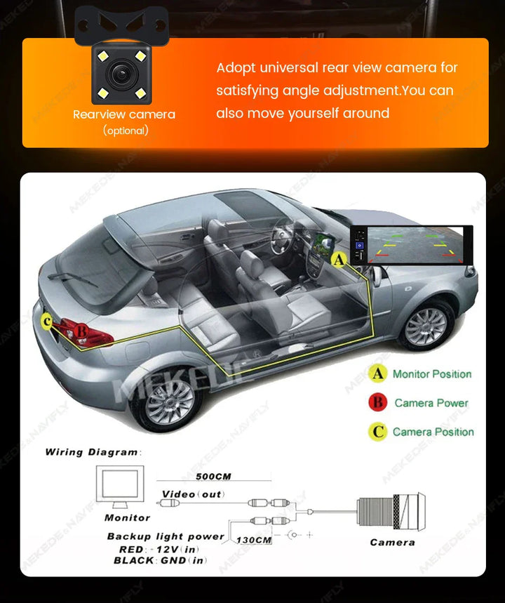 MEKEDE 6.86-inch 1din Universal Car Multimedia Smart Screen Wired Wireless Andriod Auto CarPlay Stereo FM Auto Radio BT USB TF