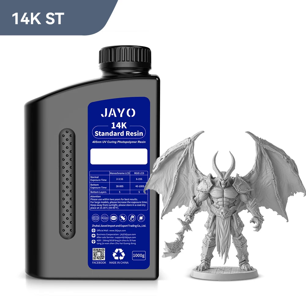 JAYO 3D Printer Resin14K Standard 1KG 405nm Liquid Rapid UV Curing For LCD Photopolymer Resin 3D Printing Material Fast delivery