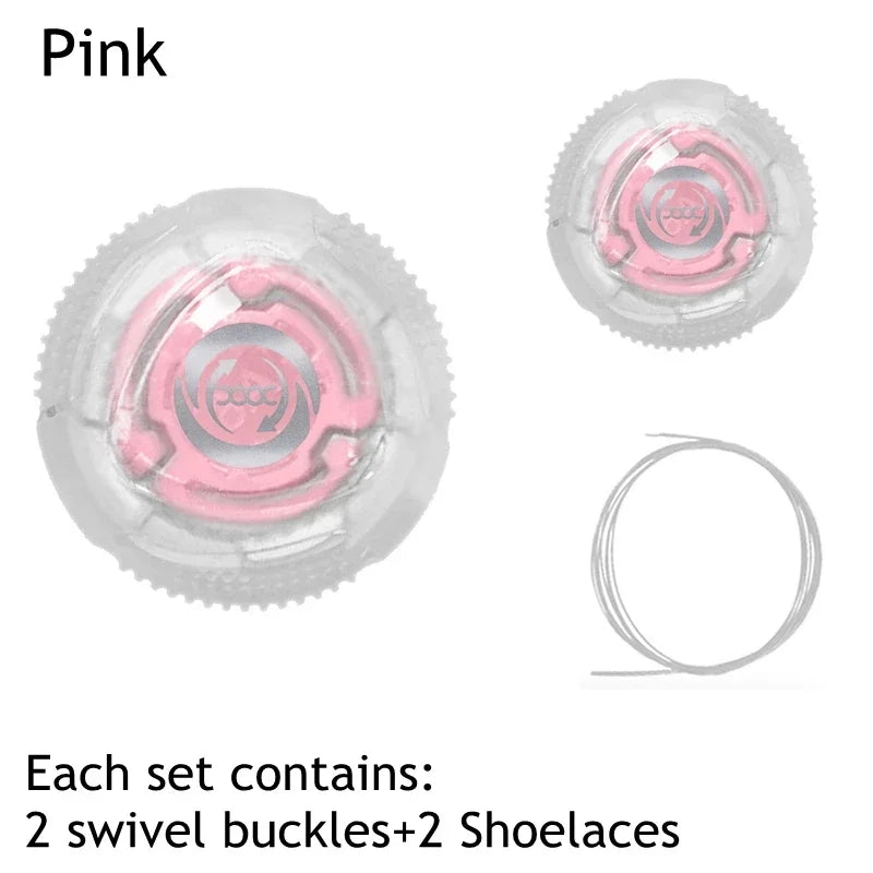 1 Pair Metal Wire Swivel Automatic Buckle Shoelaec No Tie Shoe Laces Quick Lock Shoestrings Women Man Shoelaces for Sneaker New