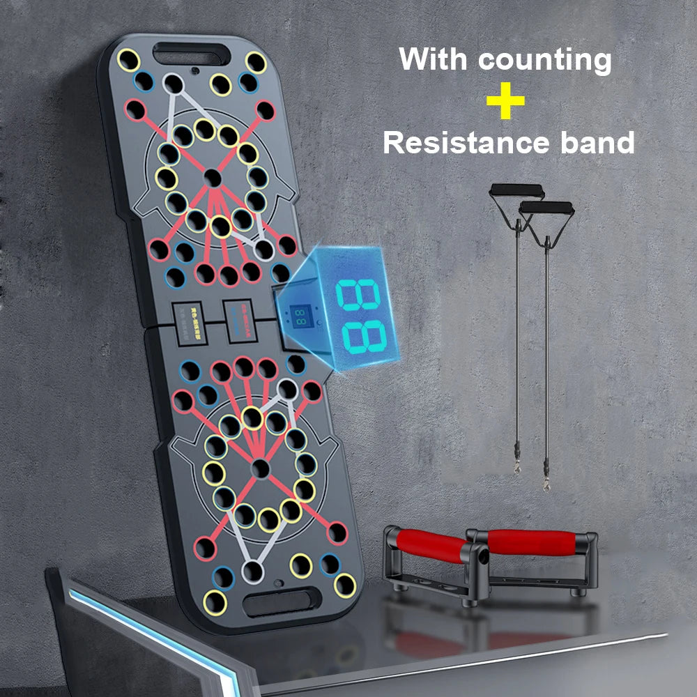 Electronic Push Up Board Chest Muscle Exercise Training Multifunctional Counting Push Up Stands Portable Fitness Equipment Home