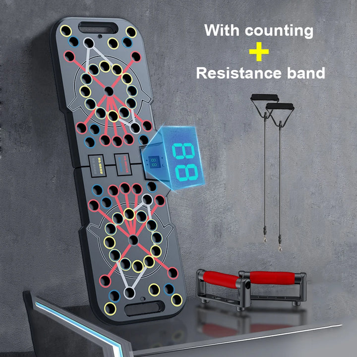 Electronic Push Up Board Chest Muscle Exercise Training Multifunctional Counting Push Up Stands Portable Fitness Equipment Home