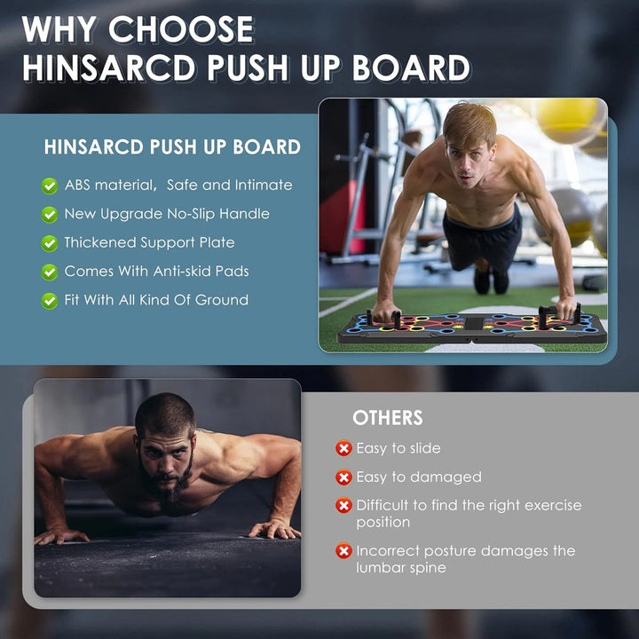 Portable Multifunctional Push-up Board - Fitness and Muscle Training Device Home Workout Set Foldable Push Up Bar Resistance