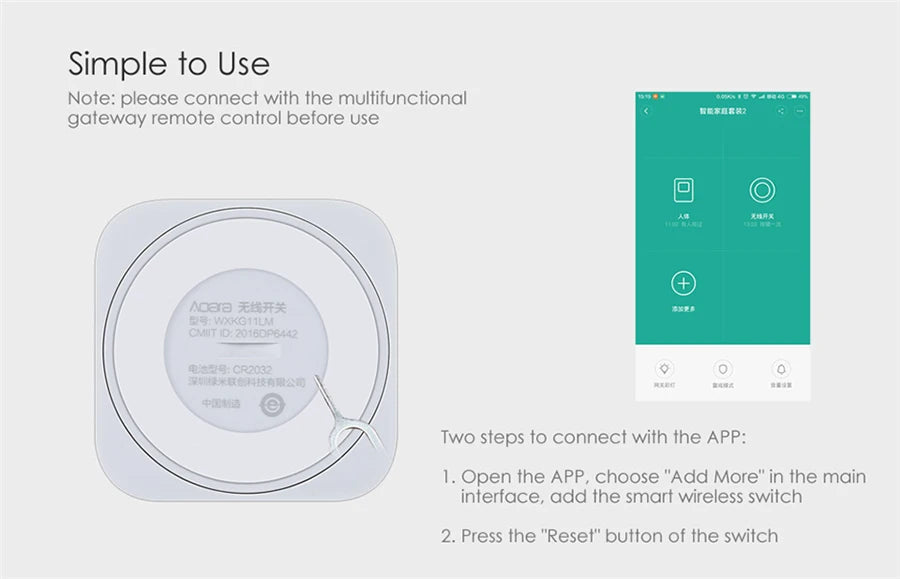 Aqara Sensor Smart Wireless Mini Switch Zigbee One Key Control Button for Homekit Xiaomi Mihome Smart Home Security
