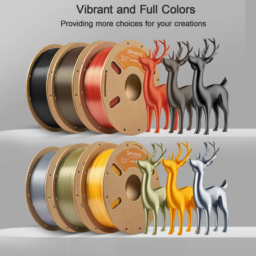 Eryone Promotion Ultra SILK PLA Filament 3D Printing New Arrival 1.75mm 1Kg For 3D Printer High Quality Fast delivery