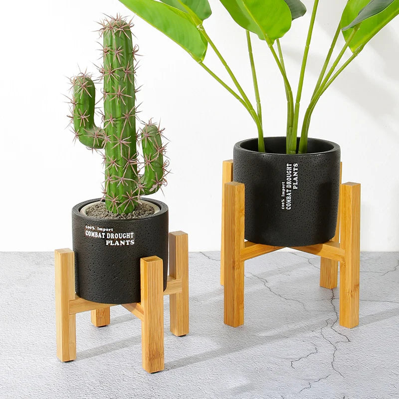 Small Durable Wooden Plant Stand