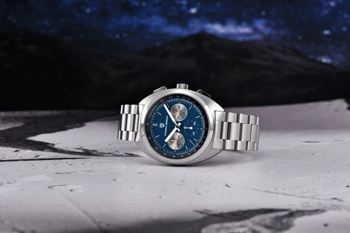 PAGANI DESIGN 2024 Retro Luxury Men's Watches Sports Chronograph VK63 Quartz Watch For Men AR Sapphire Waterproof Leather Clock