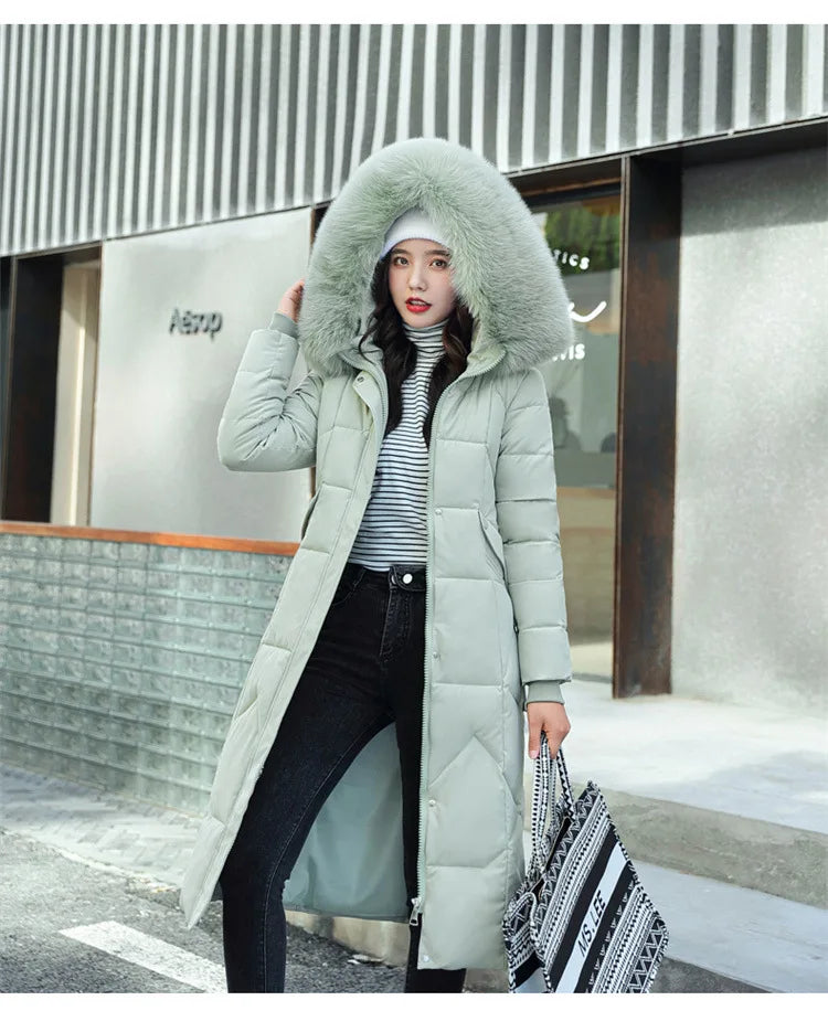 2024 New Autumn Winter Coat Women Thicken Warm Oversized Hoodies Casual Loose Korean Autumn Winter Fashion  Cotton Parkas Coat