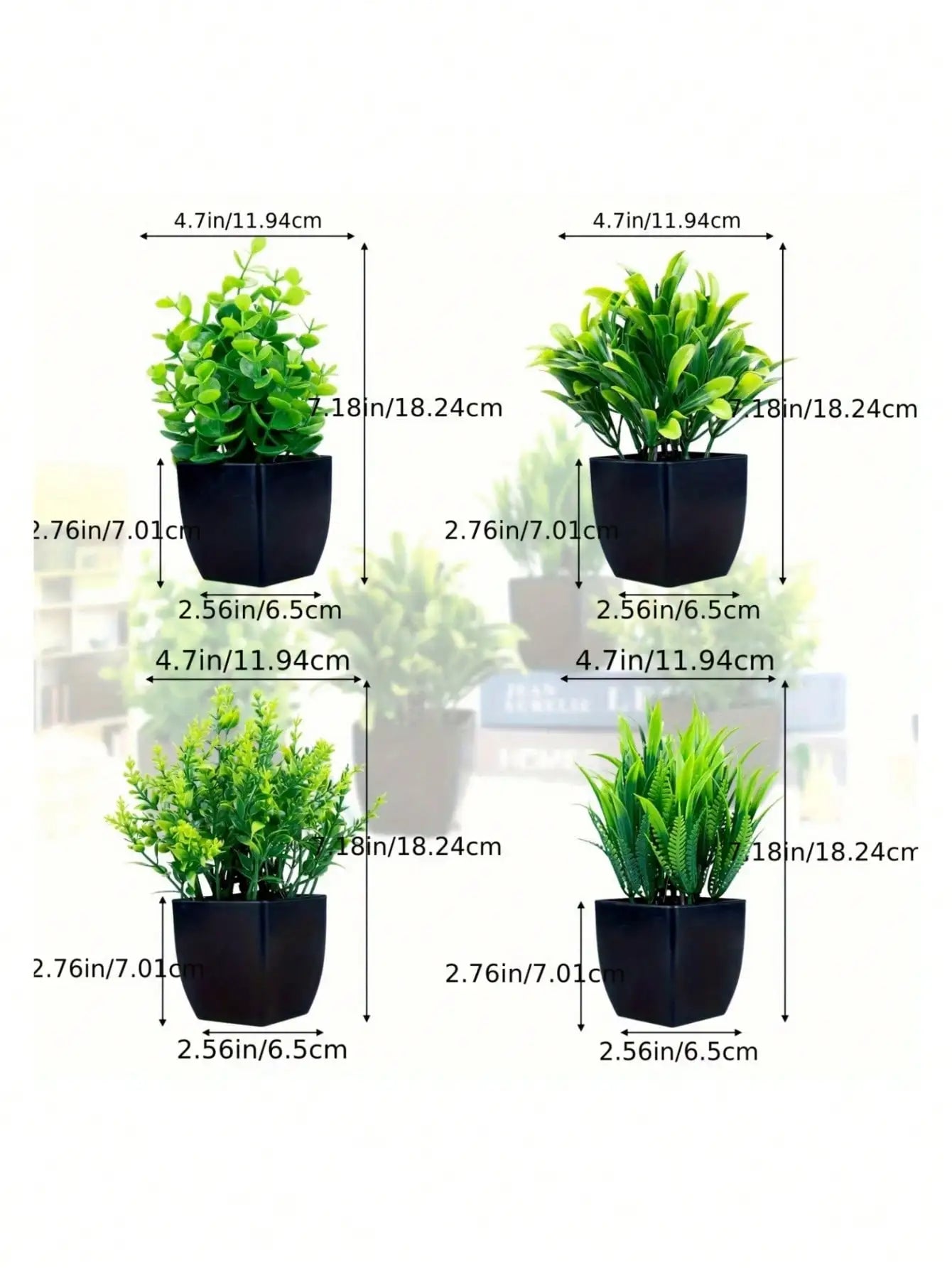 Mini Artificial Eucalyptus Plant Décor