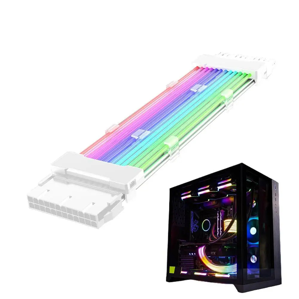 ARGB PSU Power Supply Extension Cable 24 Pin Motherboard Extension Cable graphics card 8-Pin 6+2Pin RGB glow extension cable