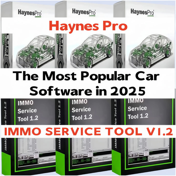 2025 Latest! HAYNES PRO Auto Repair Software Paired with IMMO SERVICE TOOL V1.2, Multi - brand Support, Powerful Functions