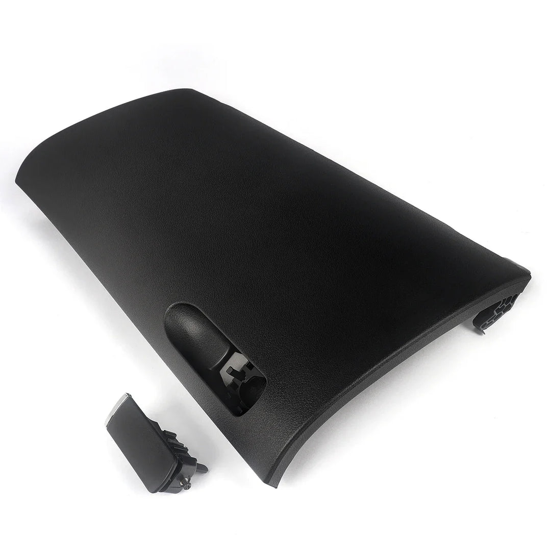 MAGICKIT Black Glove Box Compartment Door Lid Cover With Buckle For Audi A4 B7 2001-2008 CAR Accessories Direct Replacement