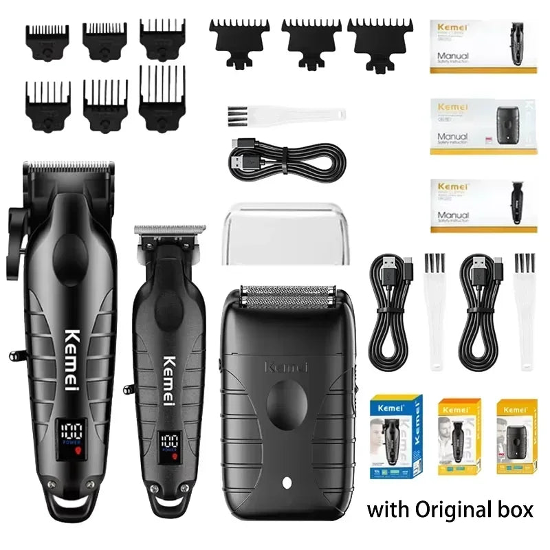 Kemei KM-2290 KM-2293 KM-T95 New Professional Cutting Machine Electric Shaver Hair Trimmers With LCD Display Men's Hair Clipper