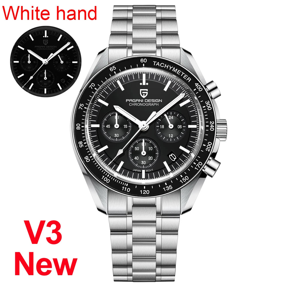 PAGANI DESIGN Watches For Men Chronograph Sapphire Luminous luxury Quartz Wristwatch Waterproof reloj deportivo hombre 2024 NEW
