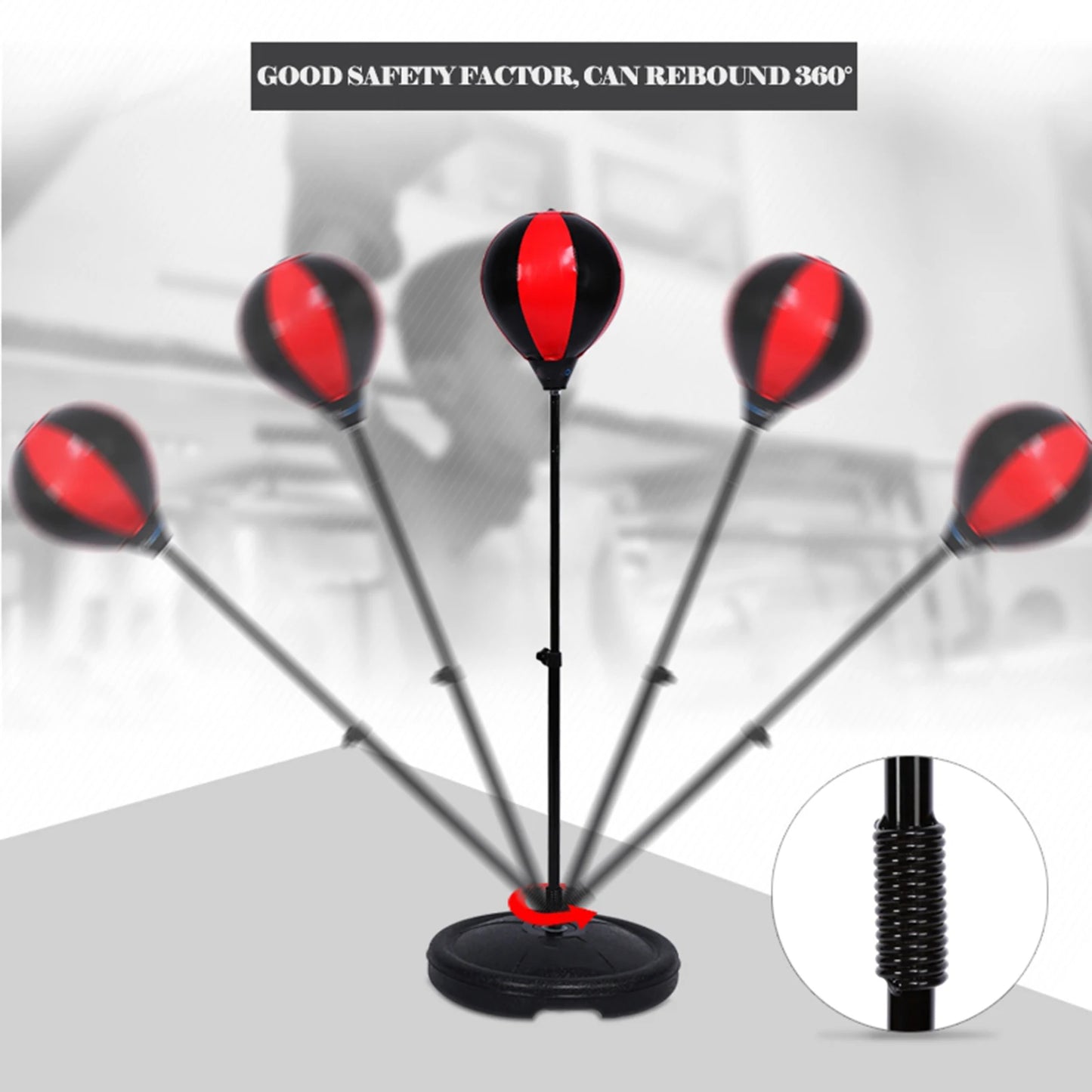 Kids Punching Ball Set Adjustable Height Boxing Ball With Boxing Gloves Air Pump