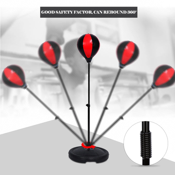 Kids Punching Ball Set Adjustable Height Boxing Ball With Boxing Gloves Air Pump
