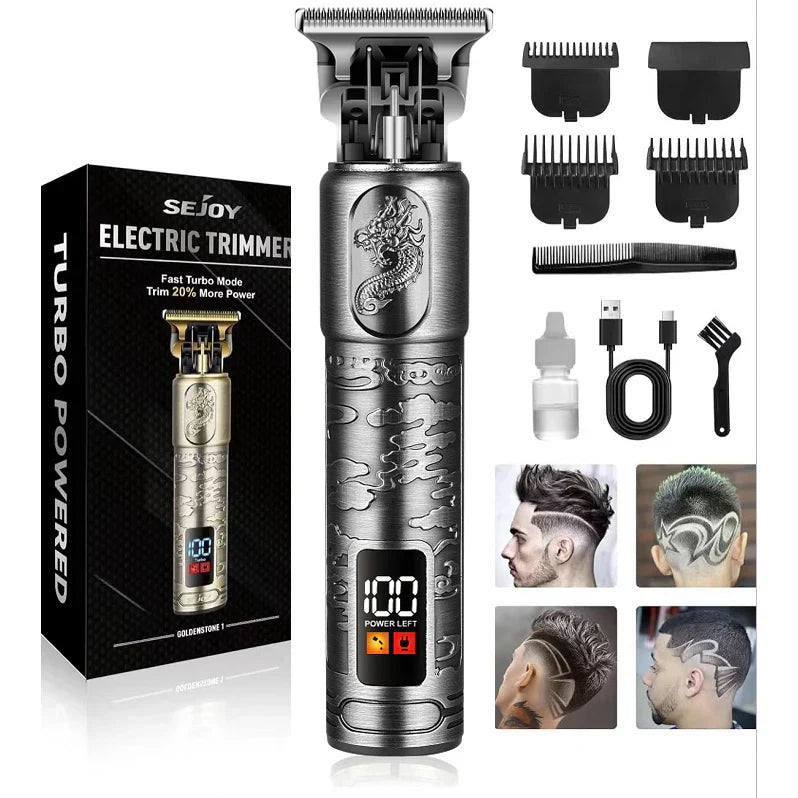 Sejoy Hair Clippers for Men Professional Cordless Barber Clippers for Hair Cutting Machine Rechargeable Beard Trimmer