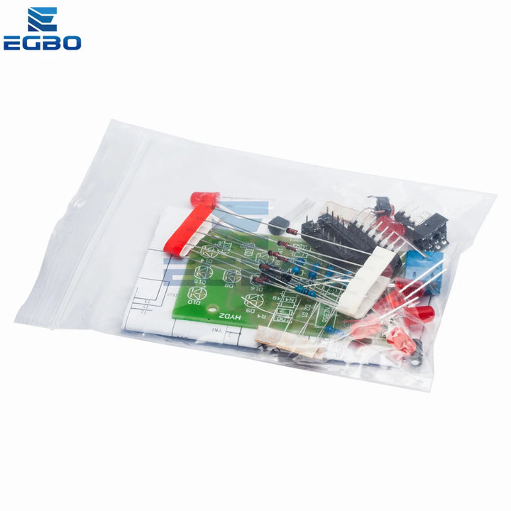 EGBO Electronic Dice Kit Led Dice Parts Cd4017 Ne555 Electronic DIY Production Kit with Reverse Connection Protection