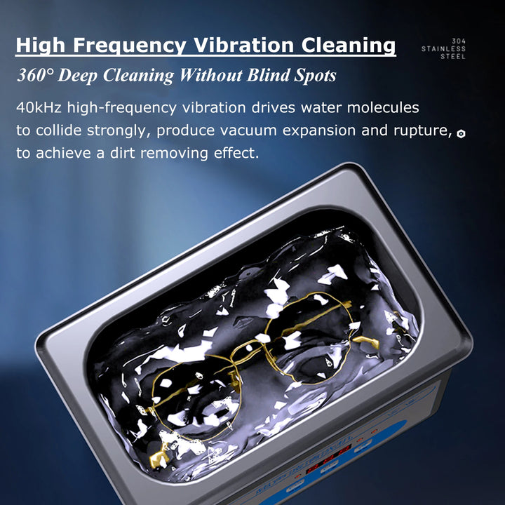800ml Ultrasonic Cleaner 40kHz Ultra Sonic Cleaner with Timer Ultrasonic Jewelry Cleaner Ultrasonic Cleaning Machine