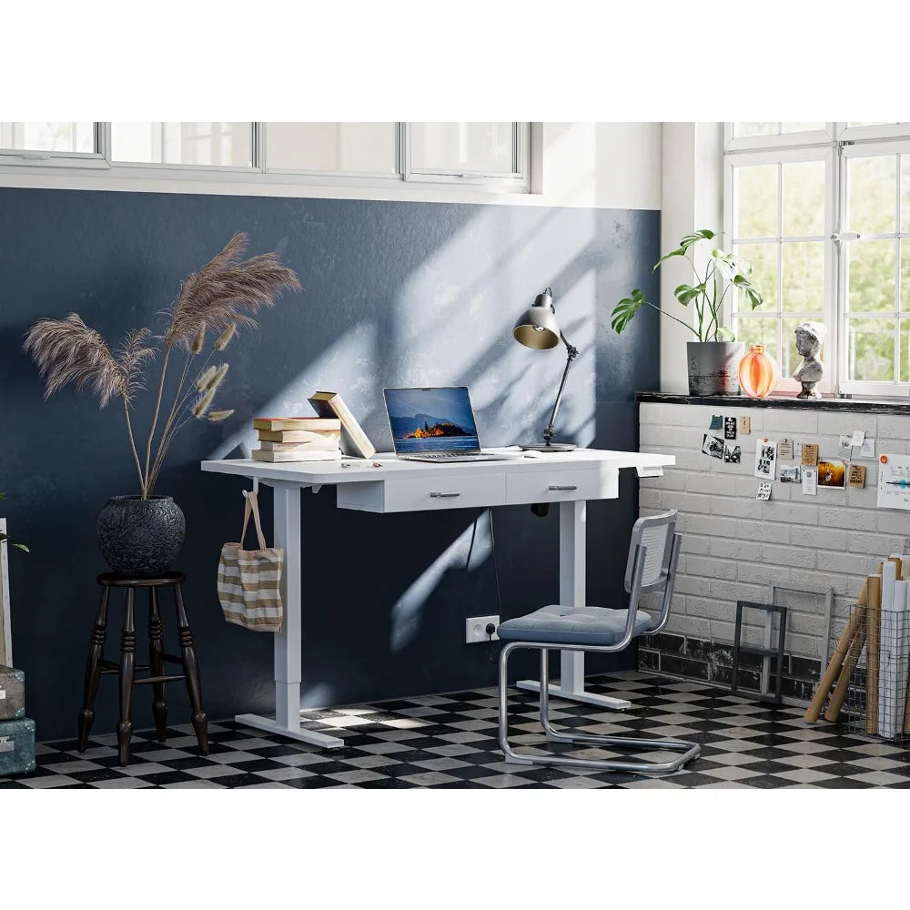 Adjustable Standing Desk with Drawers