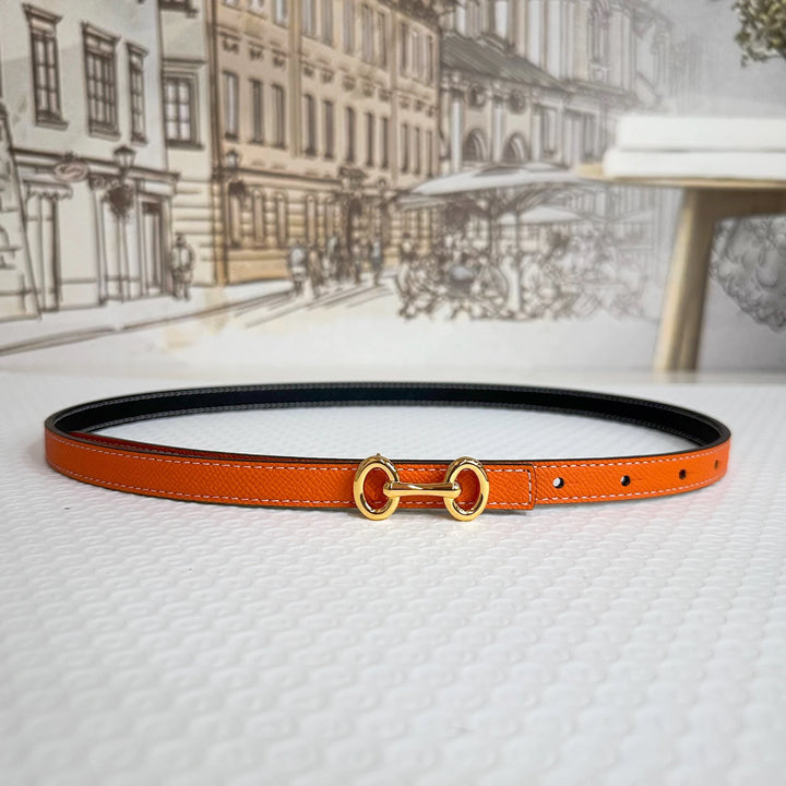 2025 New Luxury Brand Double sided Belt Width 15mm Fashion Designer Dress Jeans Women's Belt