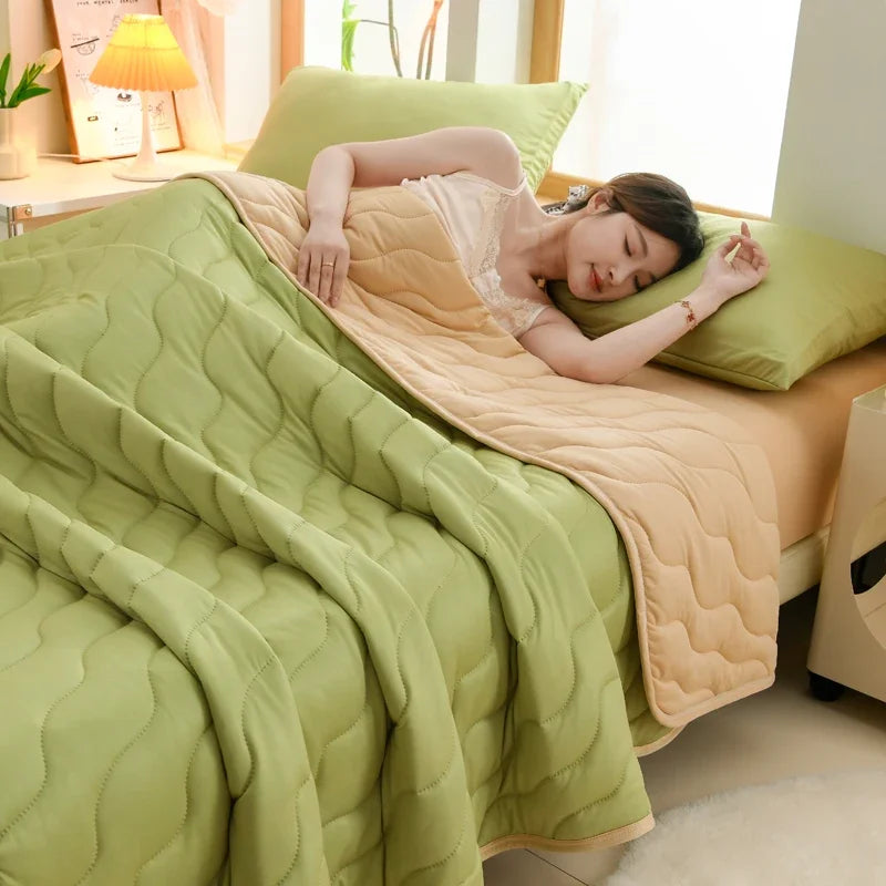 New Florals Spring Summer Blanket for Single Double Soft Skin-friendly Quilt Breathable Comfortable Air Conditioning Comforter