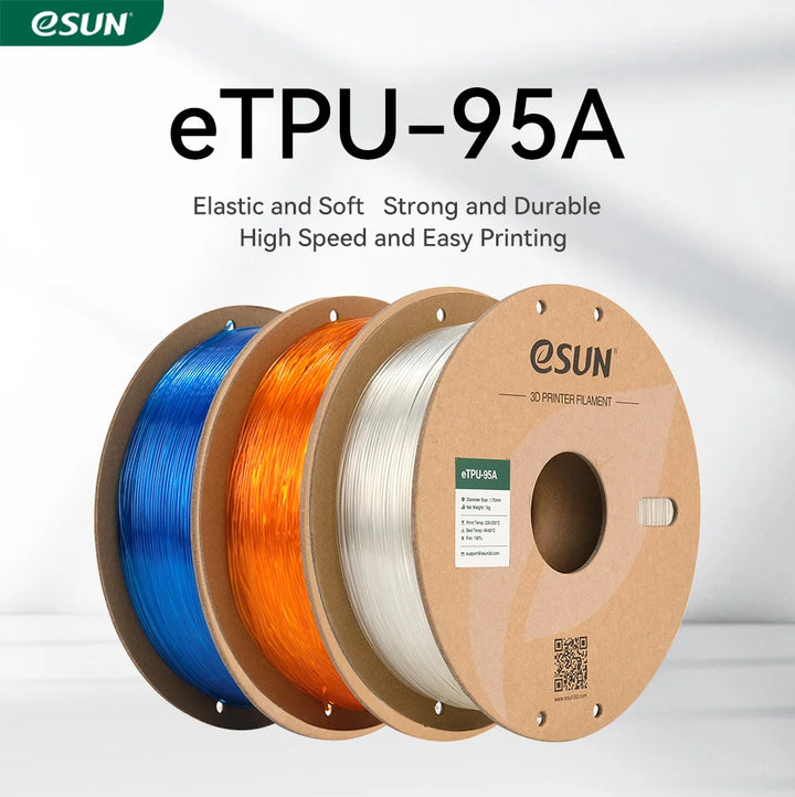 eSUN Flexible TPU Filament 1.75mm,TPU 95A 3D Printer Filament 1KG 2.2 LBS Spool 3D Printing Material For 3D Printers TPU 95A