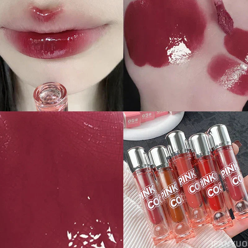 Dark Red Brown Mirror Lip Glaze