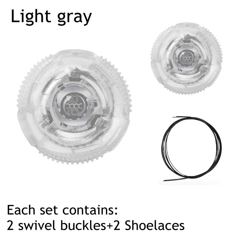 1 Pair Metal Wire Swivel Automatic Buckle Shoelaec No Tie Shoe Laces Quick Lock Shoestrings Women Man Shoelaces for Sneaker New
