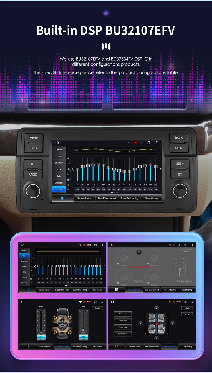 Hizpo 7" AI Voice Autoradio For BMW E46 M3 318/320/325/330/335 Android Auto Radio Carplay 4G DSP Car Multimedia GPS 2din Stereo