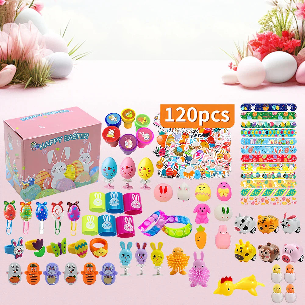 Prefilled Easter Eggs with Stress Relief Toys Easter Basket Stuffers Surprise Easter Eggs for Kids Easter Egg Hunt Game and Part