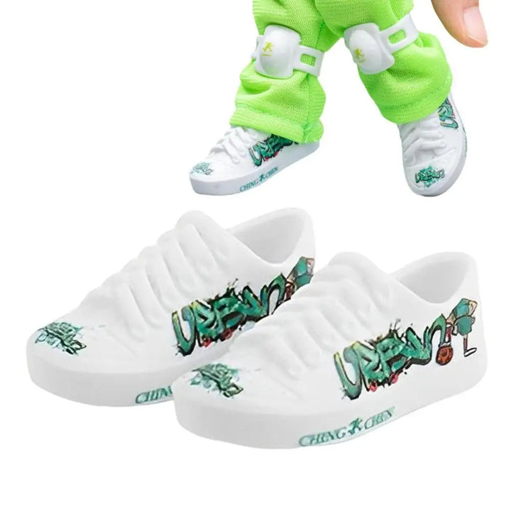 Finger Shoes Cool Mini Skateboard Shoes For Finger Breakdance Finger Knee Pads Finger Shoes Fingerboard Shoes Sneakers Shoes